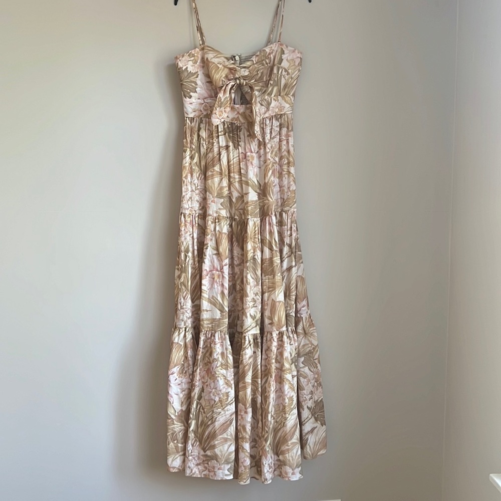 Zimmermann, size 1, small, linen, floral, like new, cutout